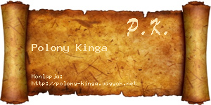 Polony Kinga névjegykártya
